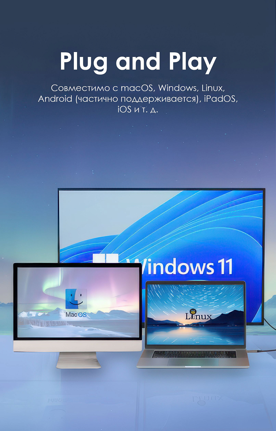 CRFBH Кабель Cotton Braided 8K Bi-Directional USB-C Male to DisplayPort Male Cable 2M Black Zinc All